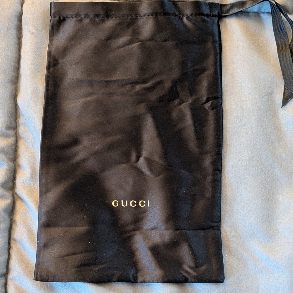 NWOT Gucci Black Satin Dust Bag
